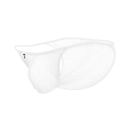 White mesh briefs men fishnet bikini with sheer breathable fabric and contoured design from MOB final sale