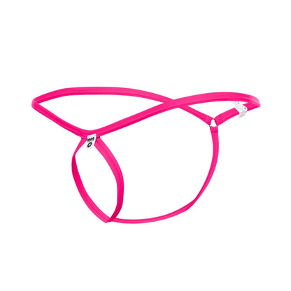 Bright pink sleek minimalist thong with modern design from MOB men’s tear drop string thong collection