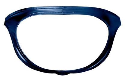 Dark blue glossy latex bikini bottom seamless design from male power 300-301 liquid onyx 2.0 moonshine color blue