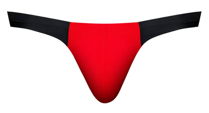 Male power 442-300 hot mesh bong thong in black and red with smooth, form-fitting design shown from the back side