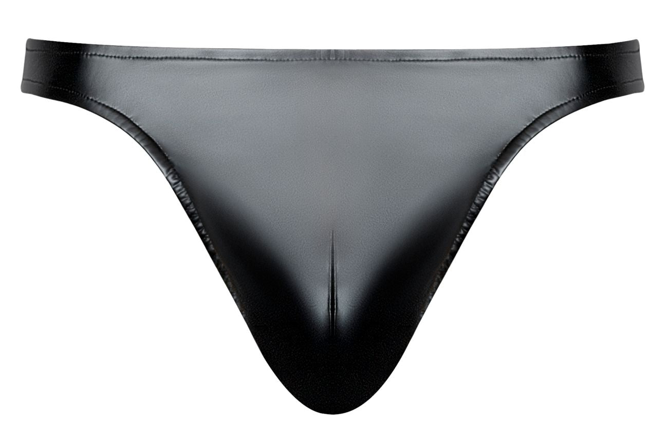 Black glossy latex thong male power 442-301 liquid onyx 2.0 bong thong in black with sleek form-fitting design