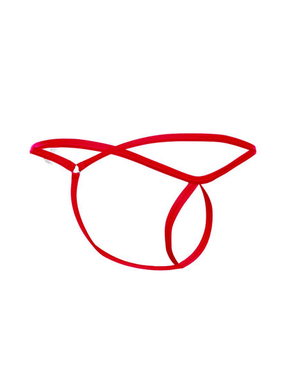 Malebasics mbl24 tear drop thong in red featuring a minimalist design and thin flexible material