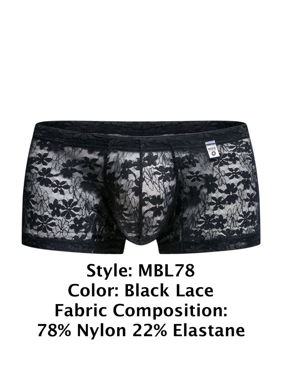 MaleBasics MBL78 Lace Trunks Farbe Schwarz Spitze