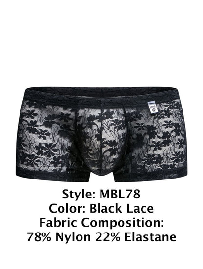 MaleBasics MBL78 Lace Trunks Farbe Schwarz Spitze