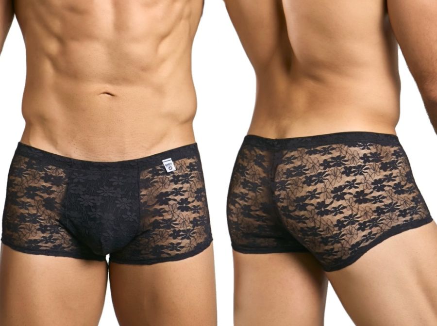 MaleBasics MBL84 Caleçons Classiques à Poche Couleur Noir Dentelle