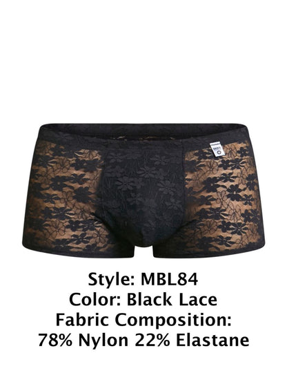 MaleBasics MBL84 Caleçons Classiques à Poche Couleur Noir Dentelle