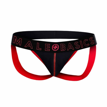 Malebasics neon jock new colors black and red briefs with bold contrasting design for comfortable everyday wear