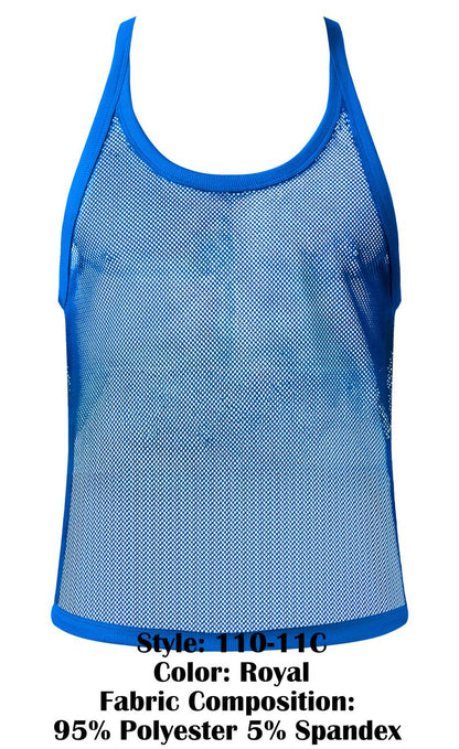 Male Power 110-11C Fishnet 2 Tank Top Farbe Royal