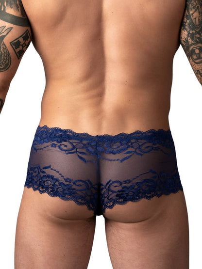 Male Power 127-280 Sassy Lace Mini Short Transparenter Beutel Farbe Navy