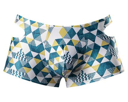 Male Power 141-292 Cut It Out Cut Out Mini Short Farbe Blau-Grün-Weiß