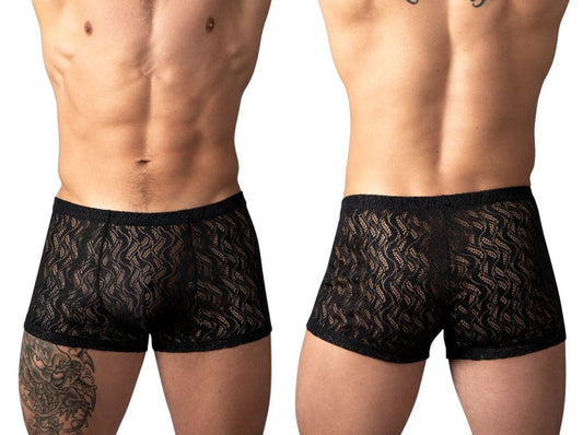 Male Power 150-305 Ripple Pouch Short Trunks Farbe Schwarz