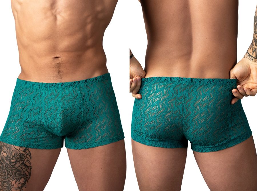 Male Power 150-305 Ripple Pouch Short Trunks Farbe Petrol