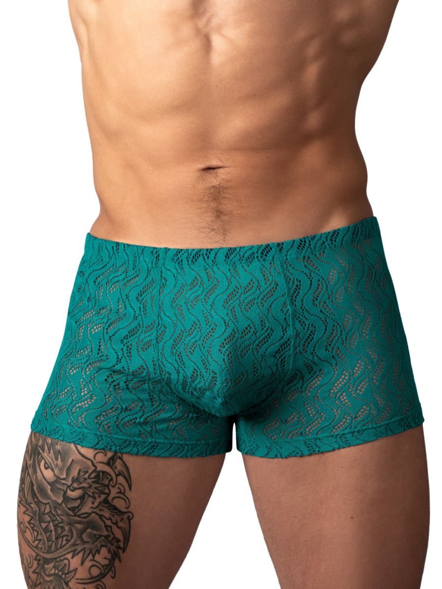 Male Power 150-305 Ripple Pouch Short Trunks Farbe Petrol