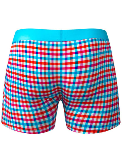 Male Power 160-306 So Comfy Gingham Boxer Brief in Gingham Print Color Gingham Print