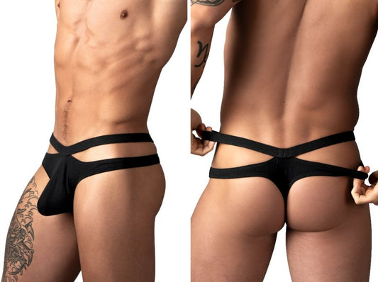 Male Power 237-308 Eco Cozy Cutout Thong Farbe Schwarz