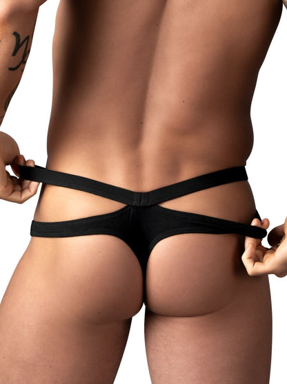 Male Power 237-308 Eco Cozy Cutout Thong Farbe Schwarz