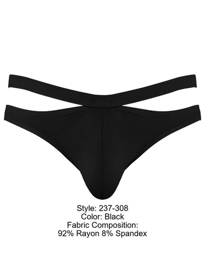Male Power 237-308 Eco Cozy Cutout Thong Farbe Schwarz