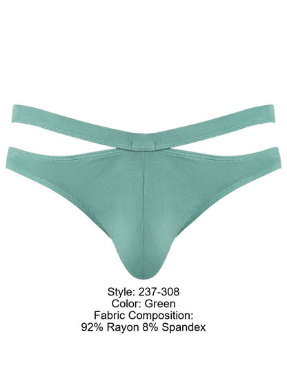 Male Power 237-308 Eco Cozy Cutout Thong Color Green