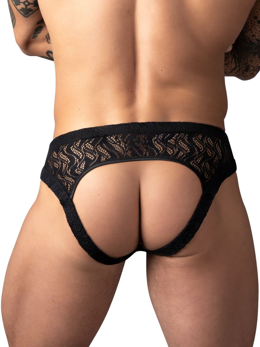 Male Power 330-305 Ripple Moon Jockstrap Farbe Schwarz