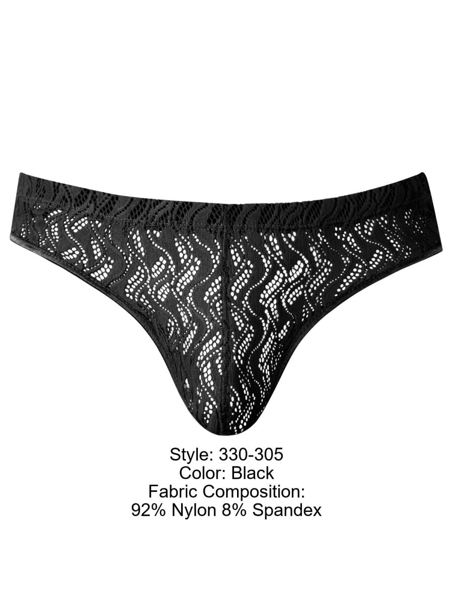 Male Power 330-305 Ripple Moon Jockstrap Farbe Schwarz