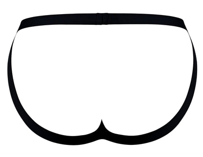 Jockstrap en maille chaude Male Power 349-300, couleur noir-rouge