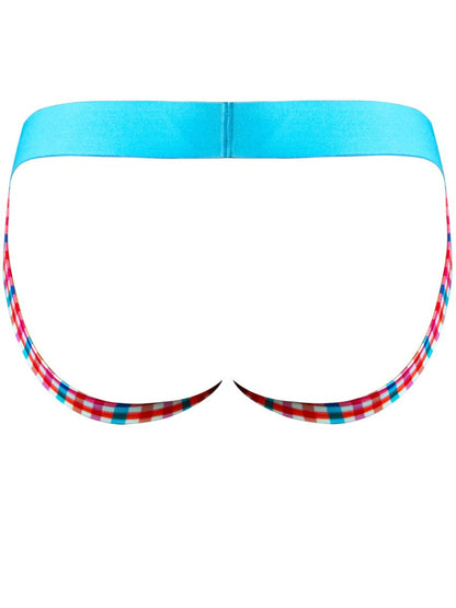 Male Power 349-306 So Comfy Gingham Jock in Gingham Print Color Gingham Print