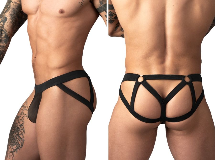 Male Power 352-307 Mesh-Träger-Ring-Jockstrap Farbe Schwarz