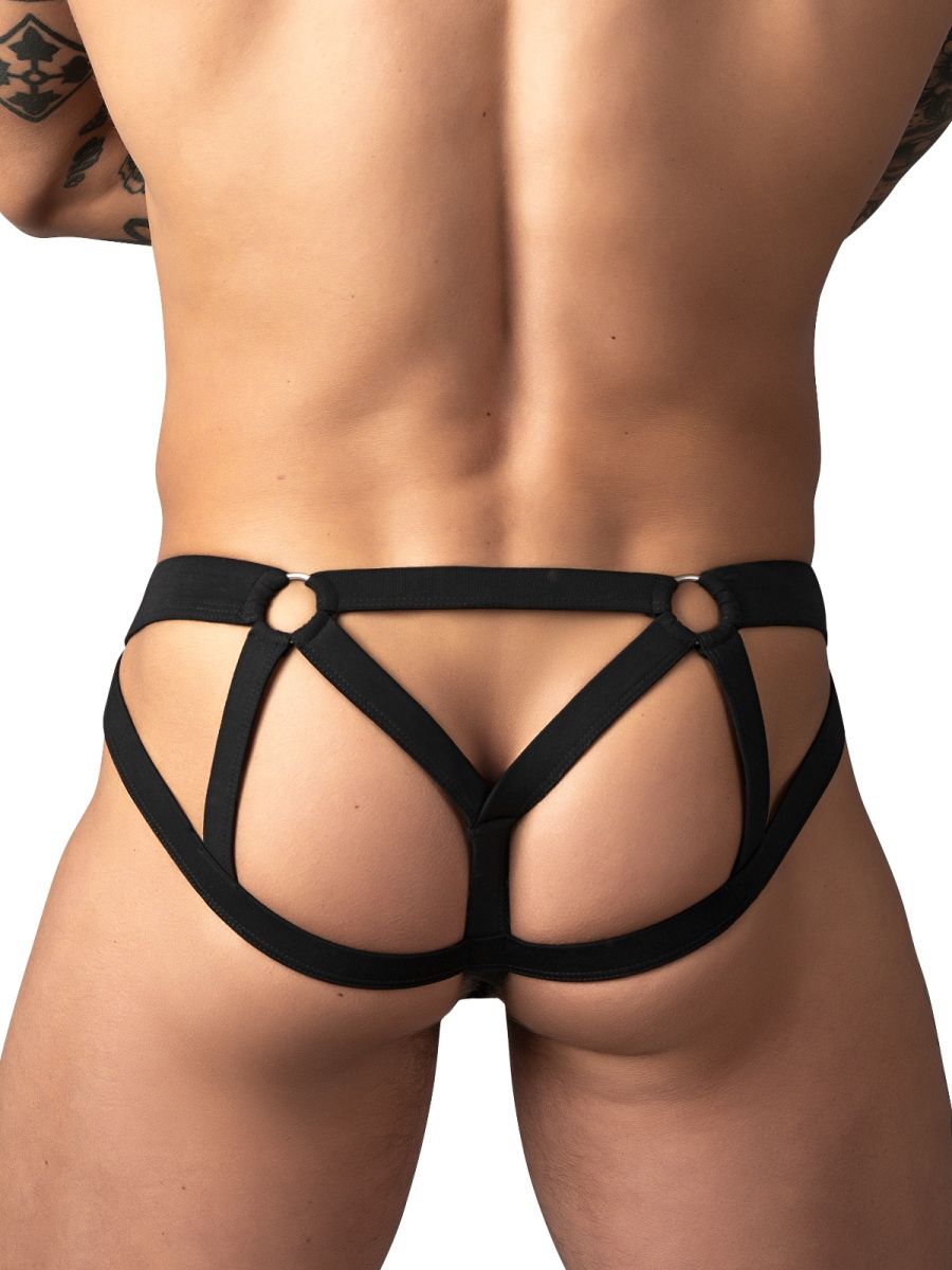 Male Power 352-307 Mesh-Träger-Ring-Jockstrap Farbe Schwarz