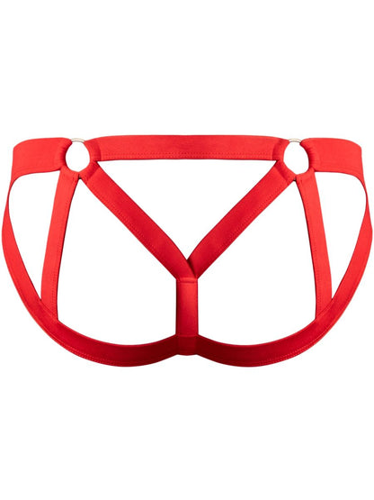 Male Power 352-307 Mesh 2 Strappy Ring Jockstrap Color Red