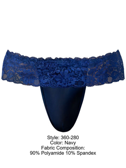 Male Power 360-280 Sassy Jock mit Spitzenrock, Farbe Marineblau