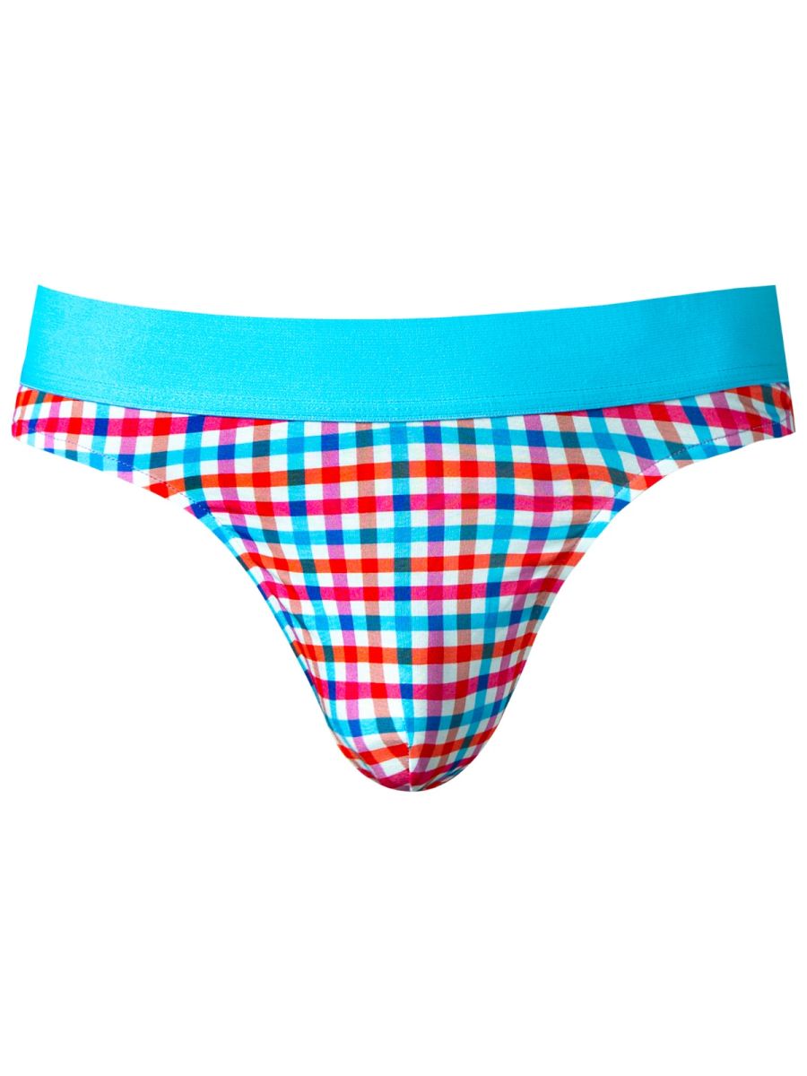 Male Power 412-306 So Comfy Gingham Tanga in Gingham-Print Farbe Gingham-Print