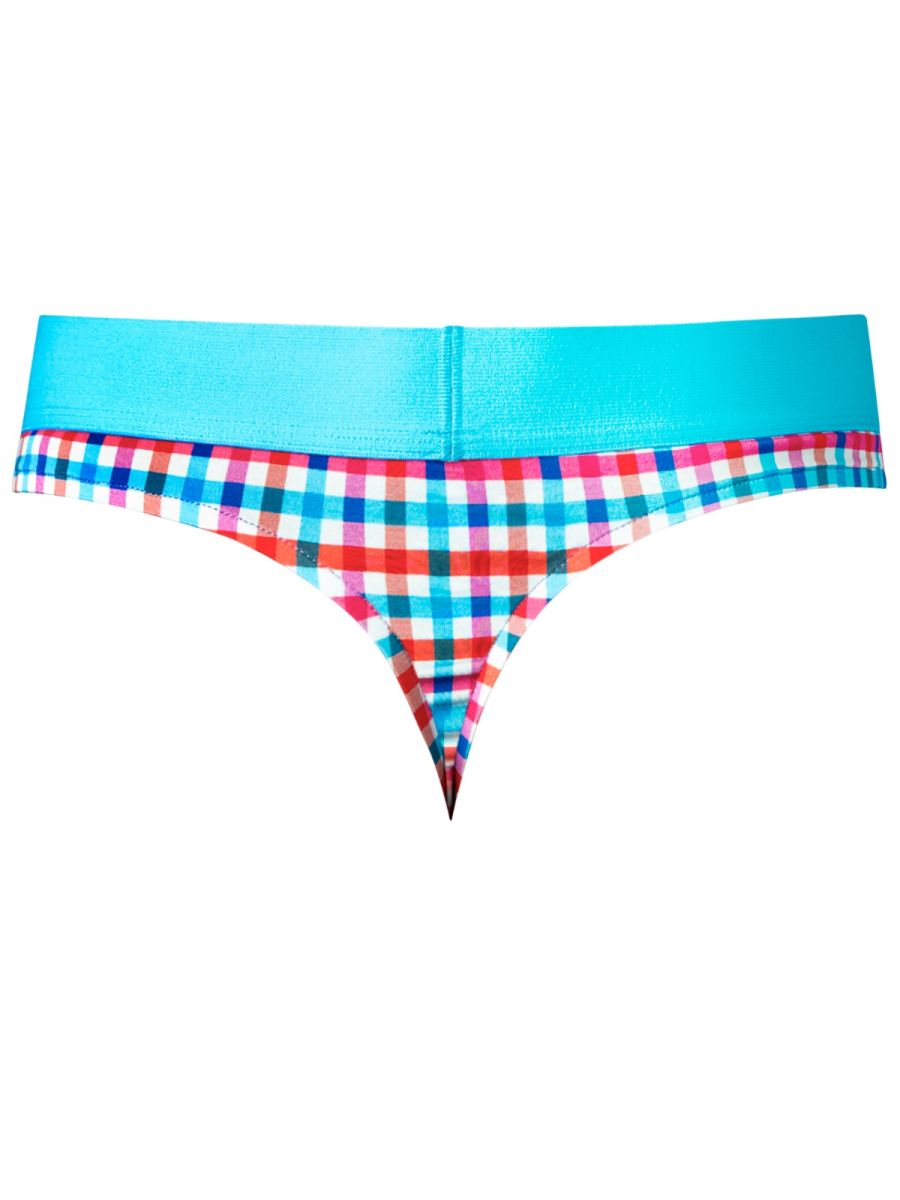 Male Power 412-306 So Comfy Gingham Tanga in Gingham-Print Farbe Gingham-Print