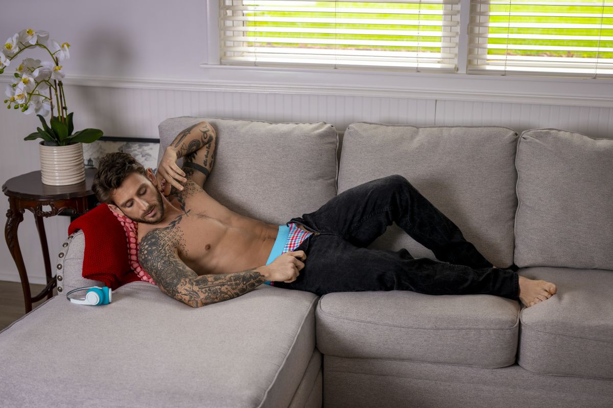 Male Power 412-306 So Comfy Gingham Tanga in Gingham-Print Farbe Gingham-Print