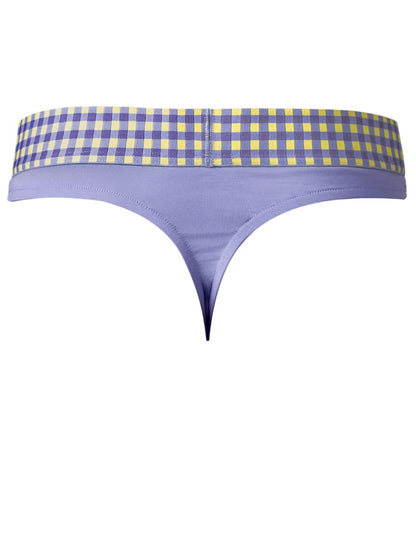 Male Power 413-306 So Comfy Gingham Tanga in Lila Farbe Lila
