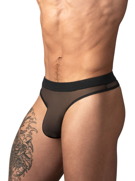 Male Power 442-307 String en maille 2 Bong, couleur noire