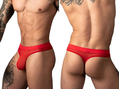 Male Power 442-307 Netz Badehose Bong Thong Farbe Rot