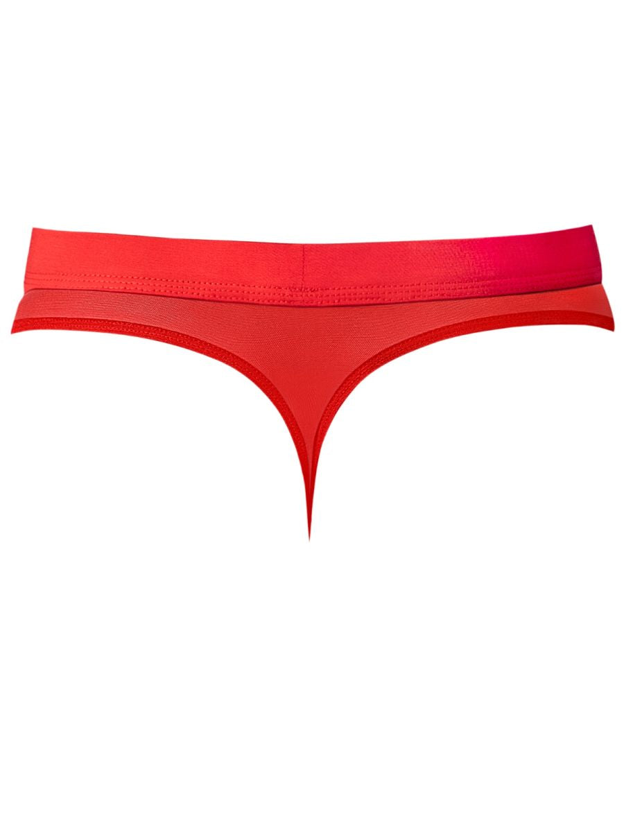 Male Power 442-307 Netz Badehose Bong Thong Farbe Rot