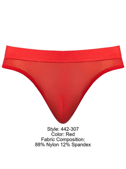 Male Power 442-307 Netz Badehose Bong Thong Farbe Rot