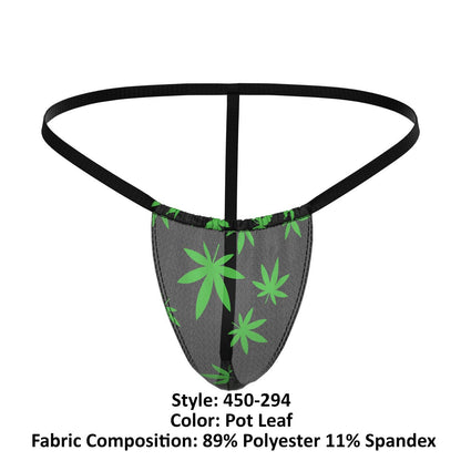 Male Power 450-294 Hazy Dayz Posing Strap Color Pot Leaf