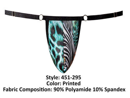 Male Power 451-295 Go Wild Adjustable G-String Color Printed