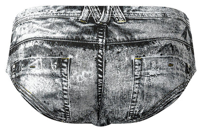 Male Power 486-286 Dirty Denim Bikini Farbe Denim Print