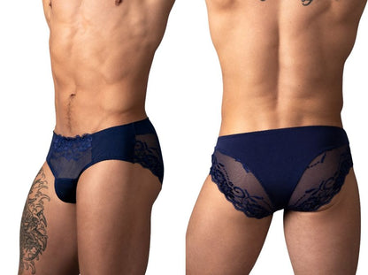 Male Power 492-280 Sassy Lace Bikini Sold Pouch Color Navy