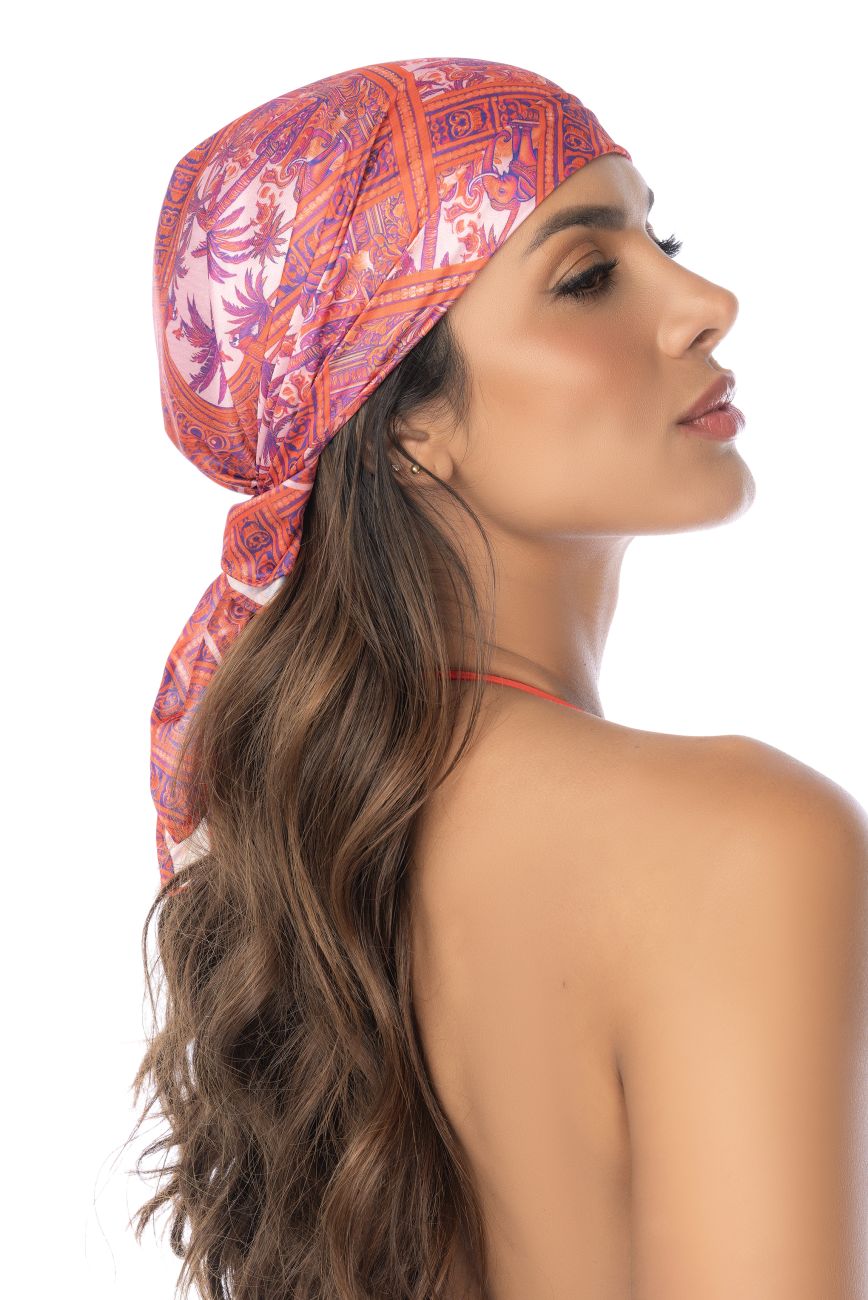 Mapale 47018 all ways scarf desert mirage vibrant pink and purple lightweight scarf with intricate paisley designs