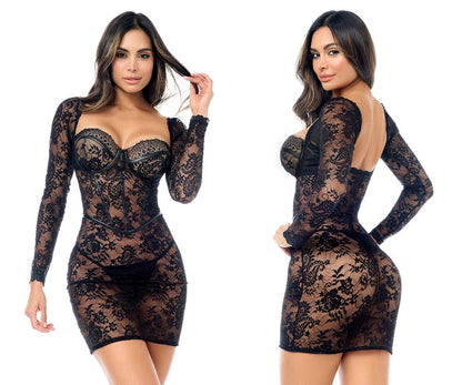 Robe Mapale 40022 avec culotte assortie, couleur noire