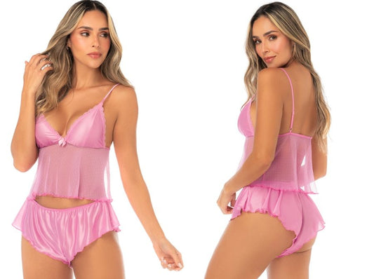 Mapale 75002 Dessous Flirty und charmantes zweiteiliges Pyjama-Set Farbe Blush Pink