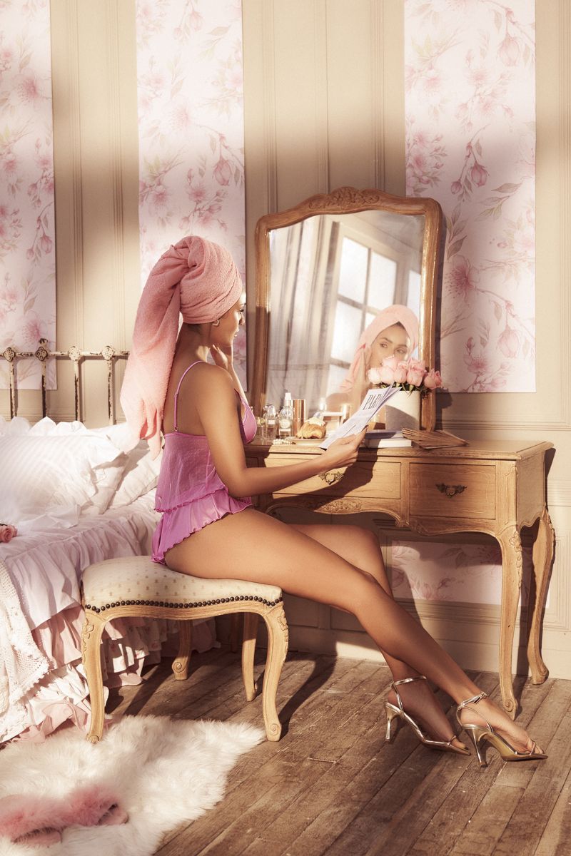 Mapale 75002 Dessous Flirty und charmantes zweiteiliges Pyjama-Set Farbe Blush Pink