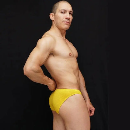 Arroyman Men's Yellow Mesh Bikini Underwear MIN013S