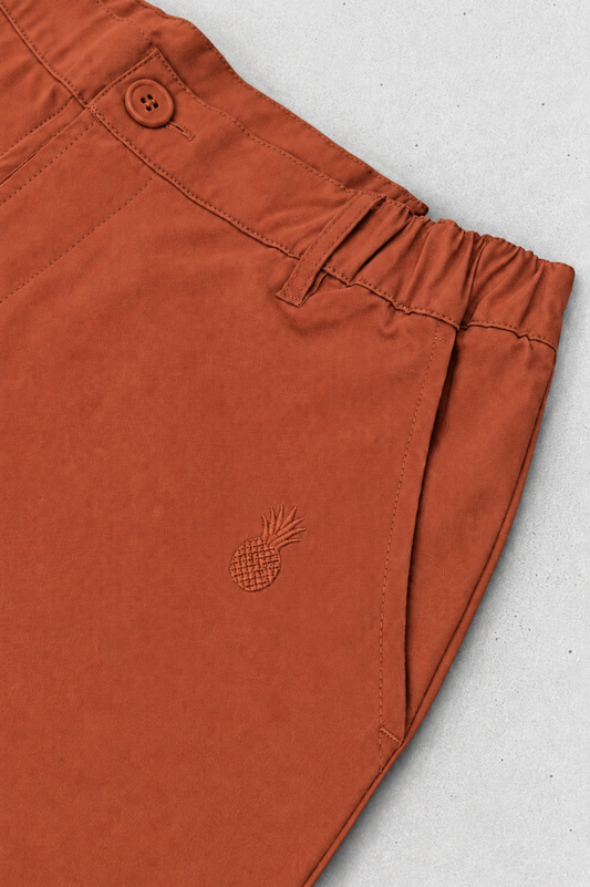 JJ Malibu Men's Muscle-fit Men's 2.5'' Stretchy Chino Shorts - Copper