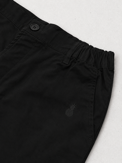 JJ Malibu Men's Muscle-fit Men's 2.5'' Stretchy Chino Shorts - Midnight Black