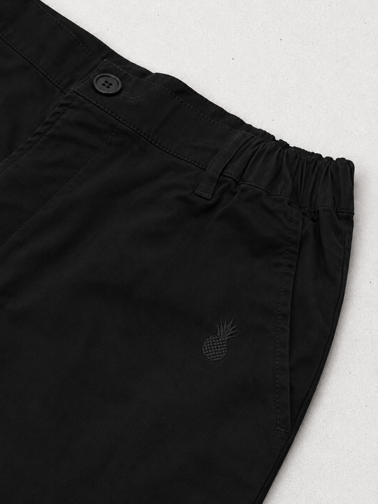 JJ Malibu Men's Muscle-fit Men's 2.5'' Stretchy Chino Shorts - Midnight Black